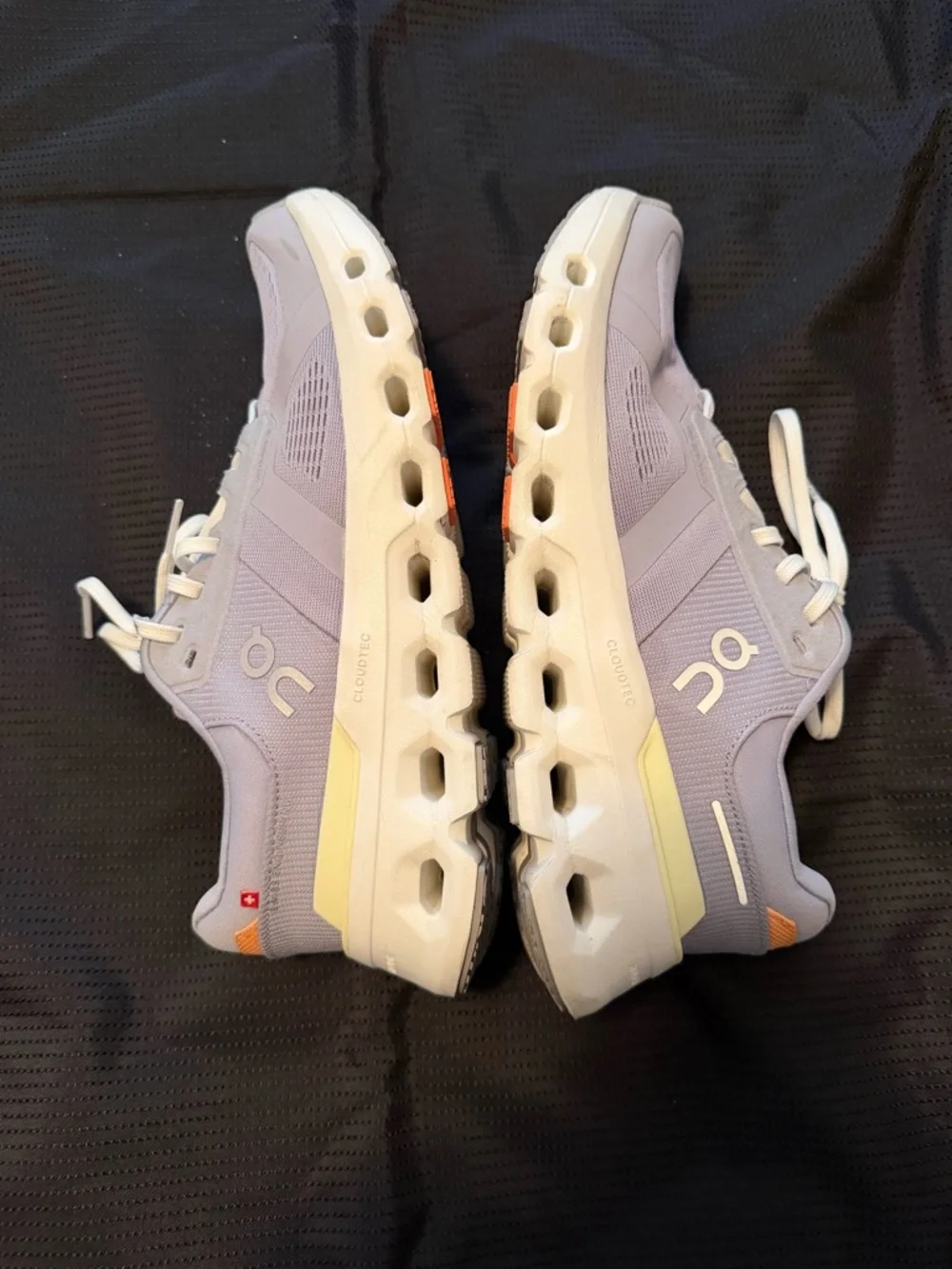 On Cloud 2  Running Women's Cloud Sneakers in Lavender with Cream Accents - Picture 4 of 15